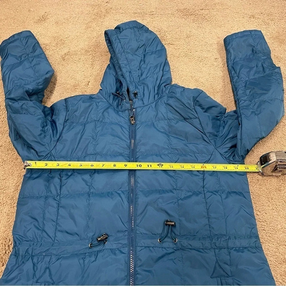 L.L. Bean Blue Hooded Puffer Down Jacket Downtek Water repellent down - Picture 6 of 10